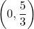 \left(0,\dfrac{5}{3}\right)