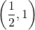 \left(\dfrac{1}{2},1\right)