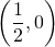 \left(\dfrac{1}{2},0\right)