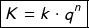 \[\boxed{K=k \cdot q^n}\]